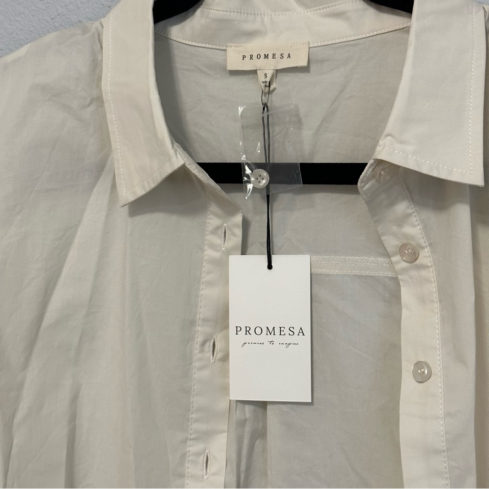 NTW! Vici Cotton Button Down Top - Picture 4 of 9